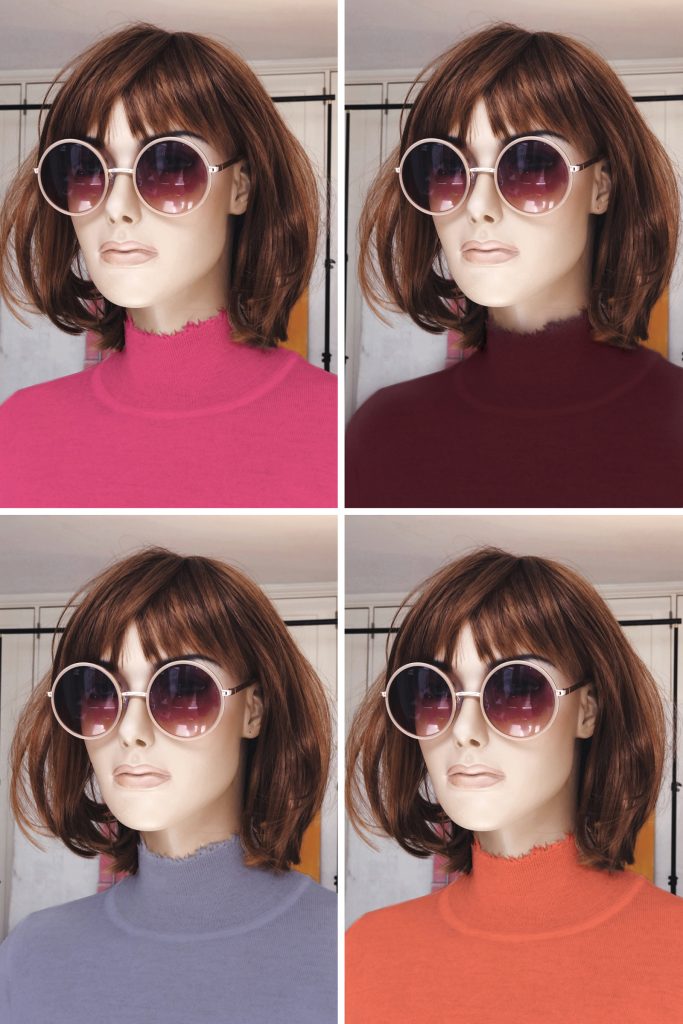 Cashwool fineknitt turtleneck met raw edges ook verkrijgbaar in donkerpaars